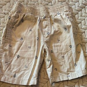 Kids Tan Shorts with Nautical Print